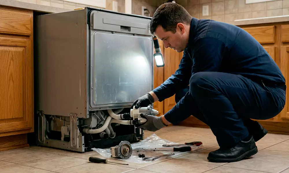 Dishwasher Pump Replacement in Belchertown, MA
